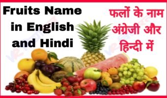 फलों के नाम हिंदी और अंग्रेजी में Fruits Name in English and Hindi