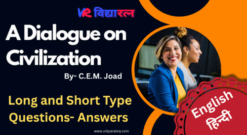 A Dialogue On Civilization: Question Answer